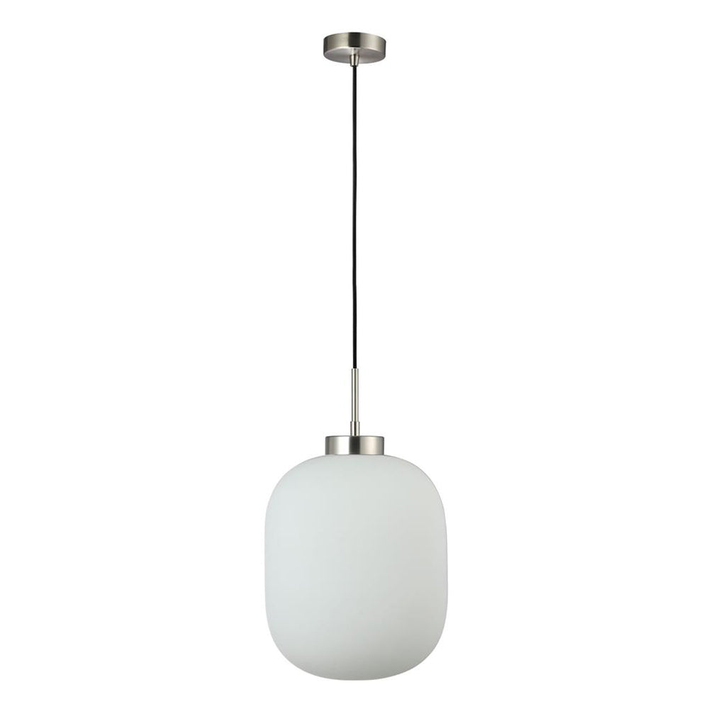 Flaunt Glass Pendant Light Satin Chrome / Opal - 22745