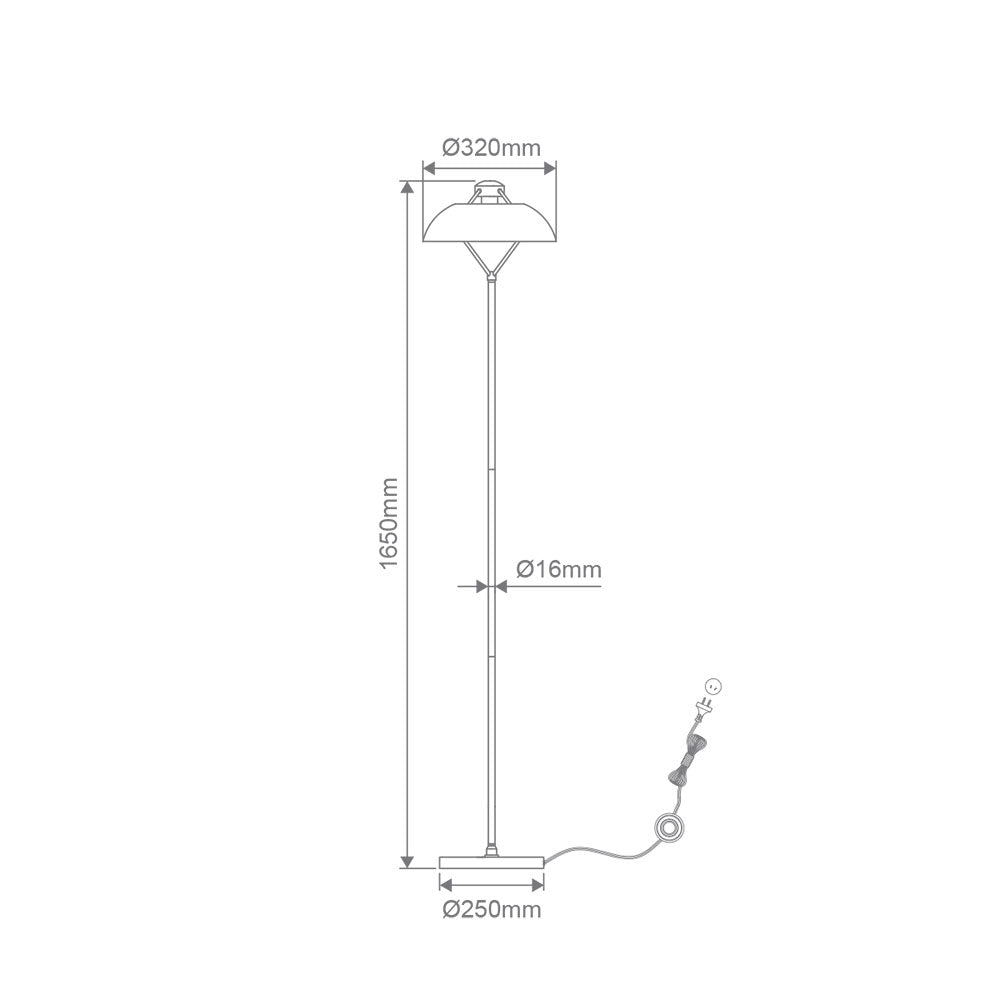 Forge Industrial Floor Lamp Antique Silver - 22713