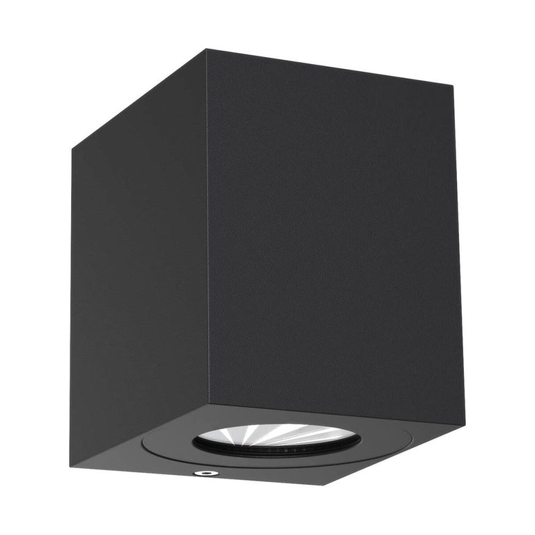 Canto Kubi 12W Up & Down LED Wall Pillar Light Black / Warm White - 49711003