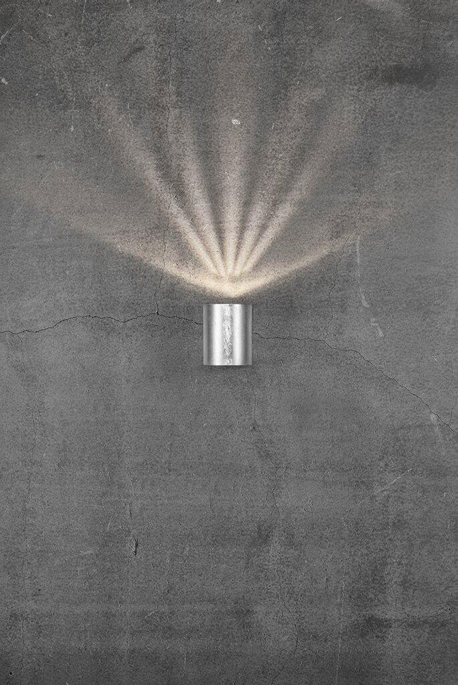 Canto 10W Up & Down LED Wall Pillar Light Galvanized / Warm White - 49701031