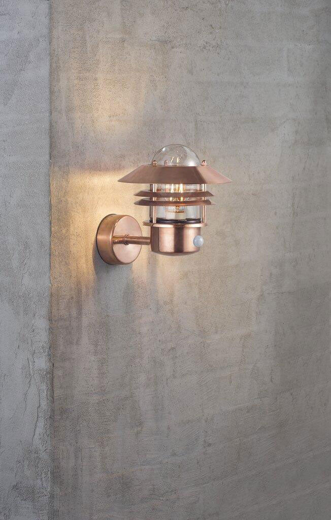 Blokhus 1 Light Wall Light with Sensor Copper - 25031030