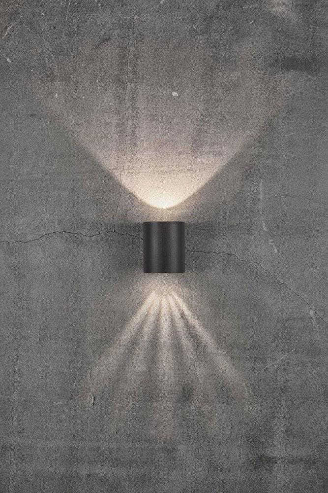 Canto 12W Up & Down LED Wall Pillar Light Black / Warm White - 49701003