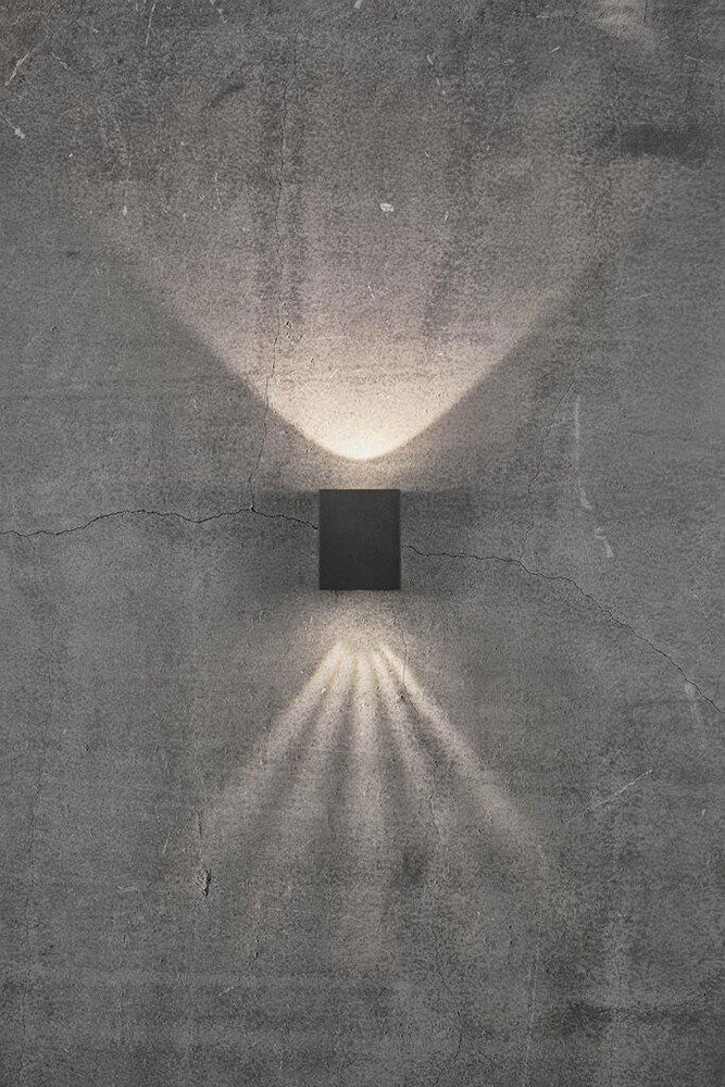Canto Kubi 12W Up & Down LED Wall Pillar Light Black / Warm White - 49711003