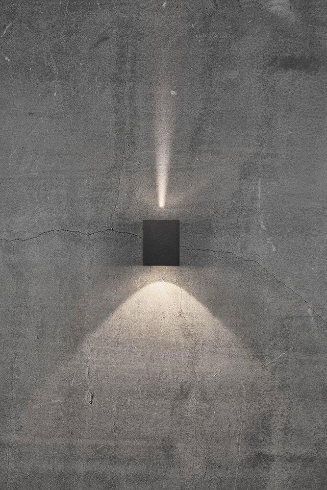 Canto Kubi 12W Up & Down LED Wall Pillar Light Black / Warm White - 49711003