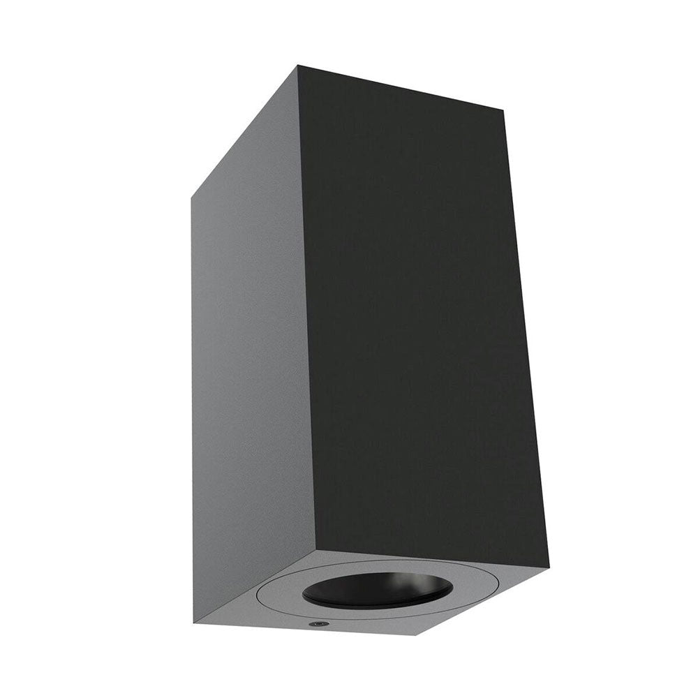 Canto Maxi Kubi GU10 240V Up & Down Wall Pillar Light Black - 49731003