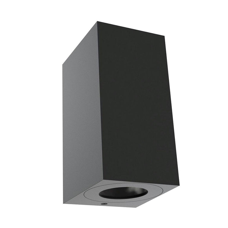Canto Maxi Kubi GU10 240V Up & Down Wall Pillar Light Black - 49731003