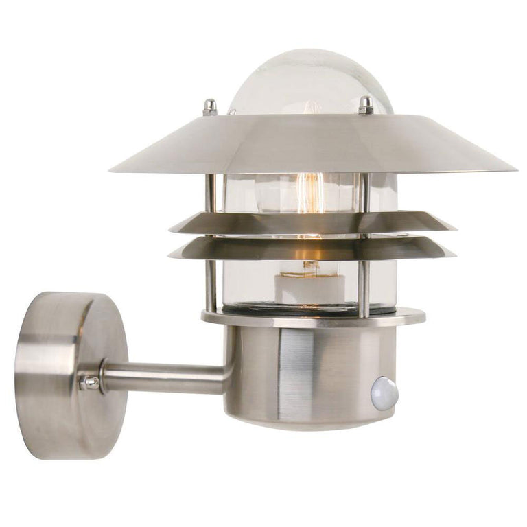 Blokhus 1 Light Wall Light with Sensor Stainless Steel - 25031034