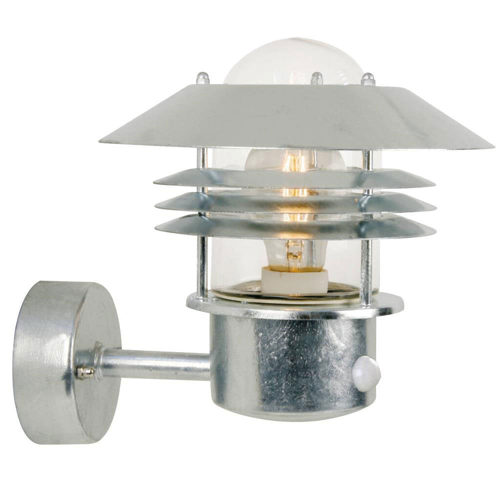 Vejers 1 Light Wall Light with Sensor Galvanized - 25101031