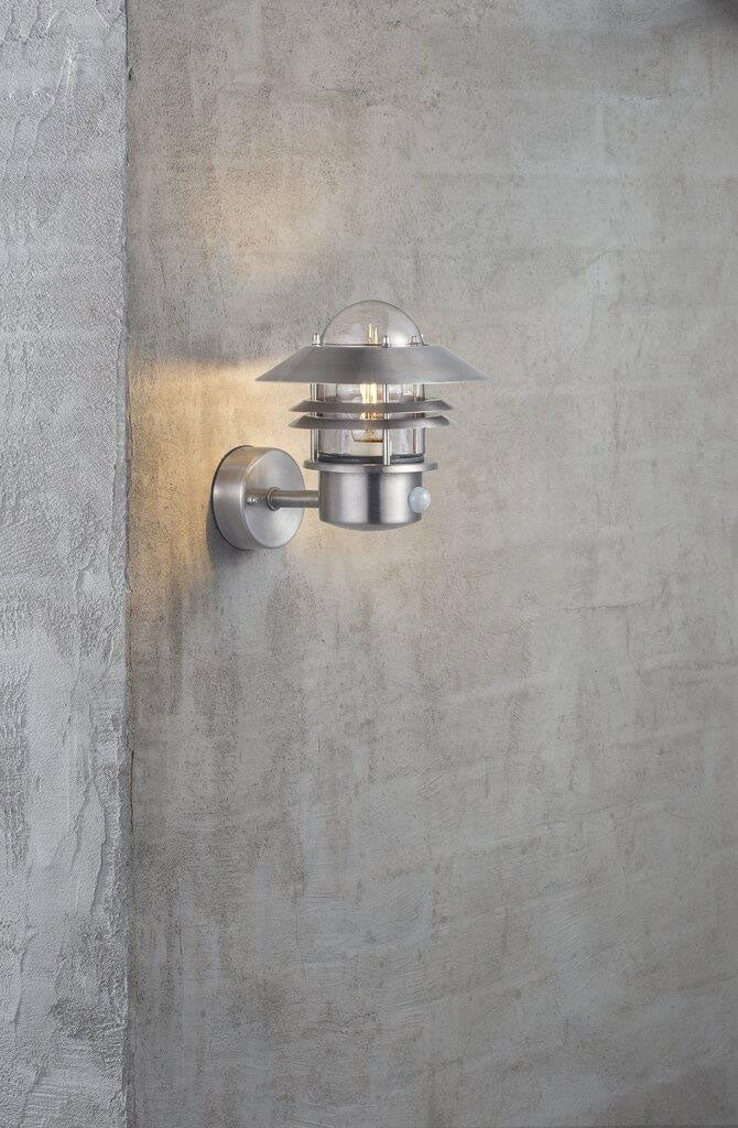 Blokhus 1 Light Wall Light with Sensor Stainless Steel - 25031034