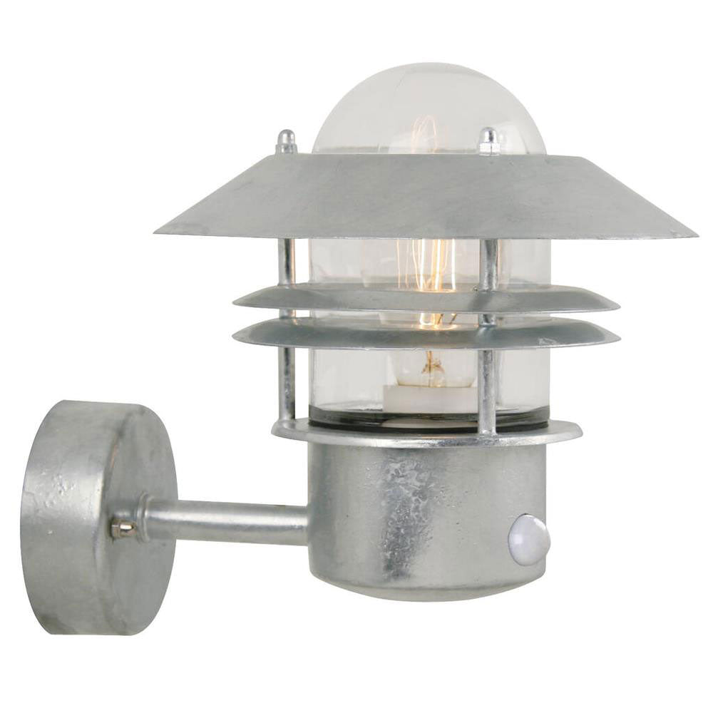 Blokhus 1 Light Wall Light with Sensor Galvanized - 25031031