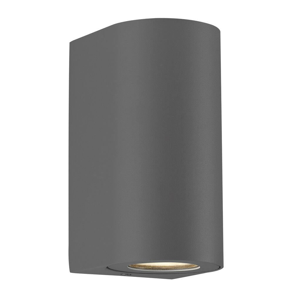 Canto Maxi GU10 240V Up & Down Wall Pillar Light Grey - 49721010