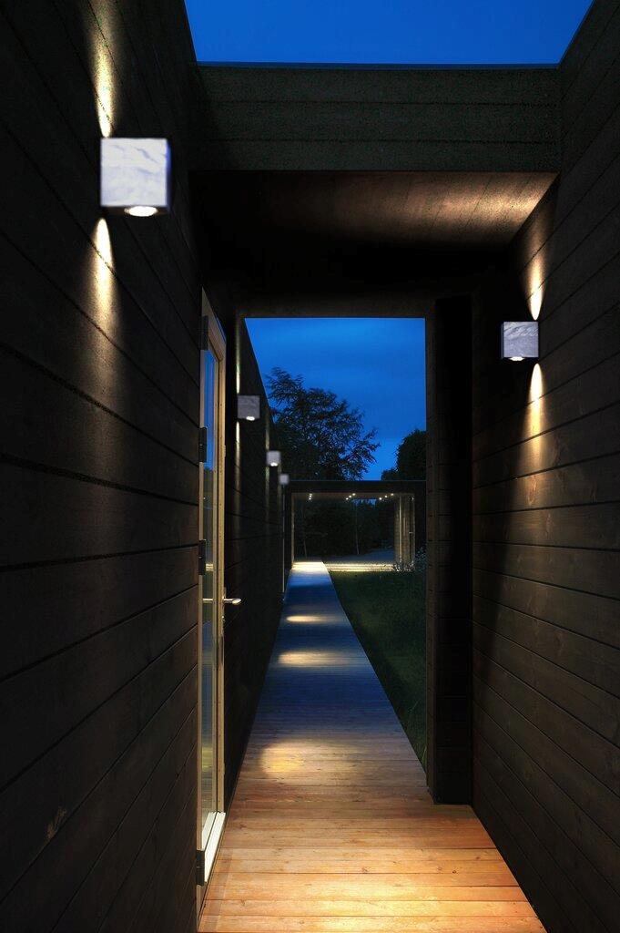 Canto Kubi 12W Up & Down LED Wall Pillar Light Galvanized / Warm White - 49711031