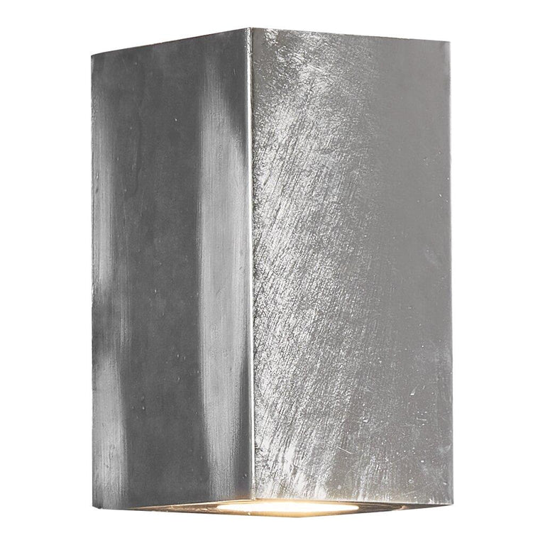 Canto Maxi Kubi GU10 240V Up & Down Wall Pillar Light Galvanized - 49731031