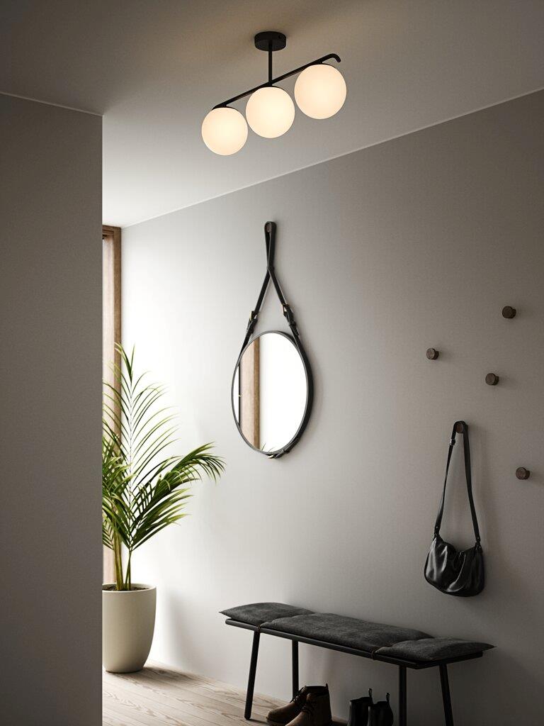 Grant 3 Light Semi-Flush Mount Light Black - 2010583003