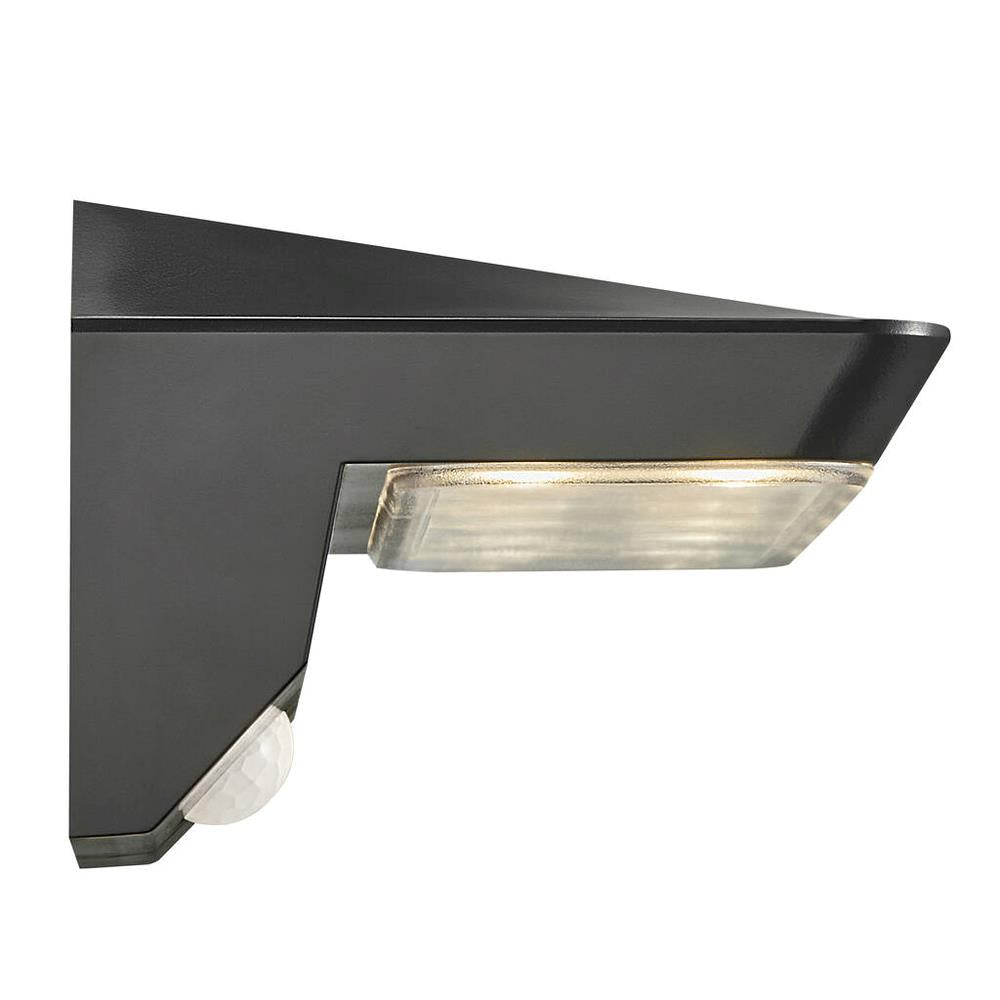 Agena 5W Solar LED Wall Light with Sensor Black / Warm White - 2118221003
