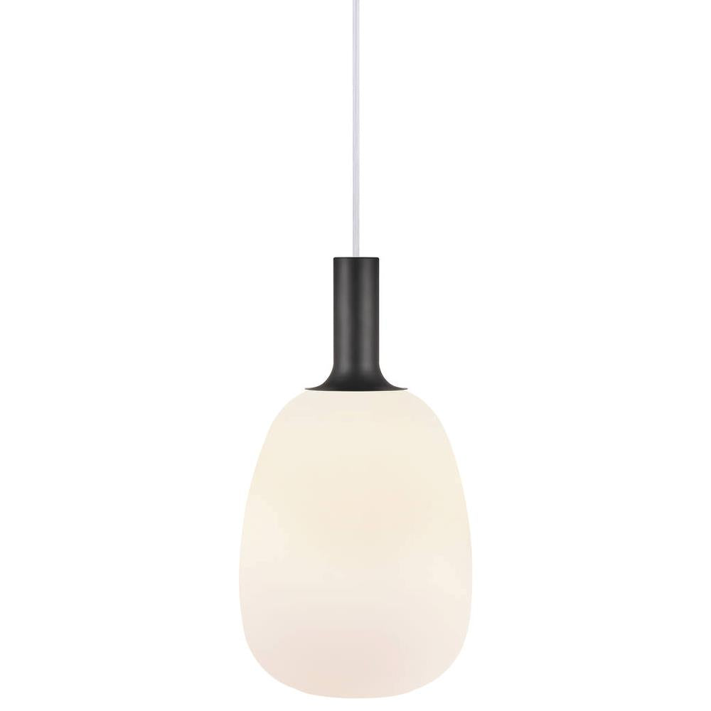 Alton 1 Light Pendant Small Brass / Black / Opal - 47303001