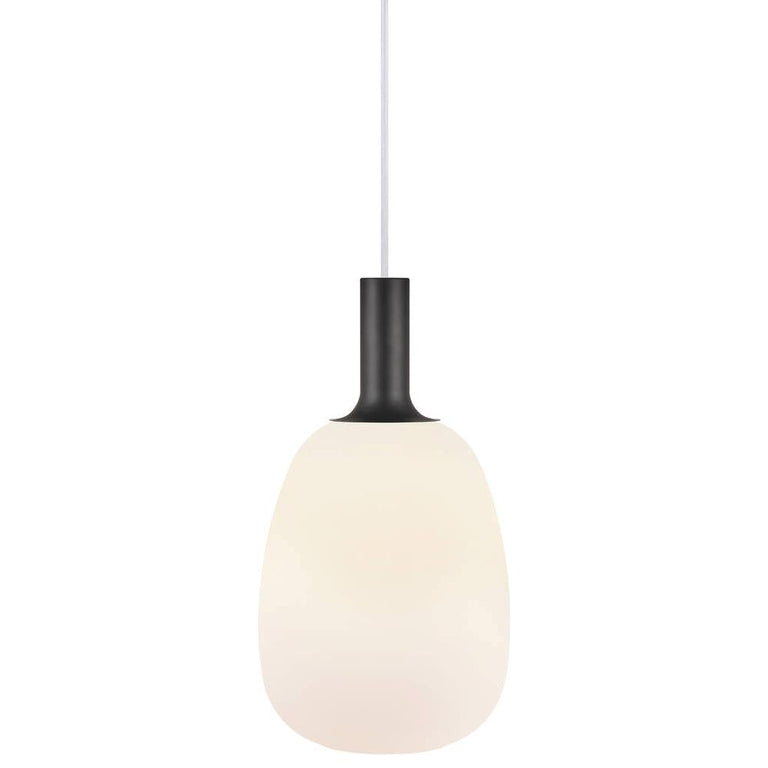 Alton 1 Light Pendant Small Brass / Black / Opal - 47303001