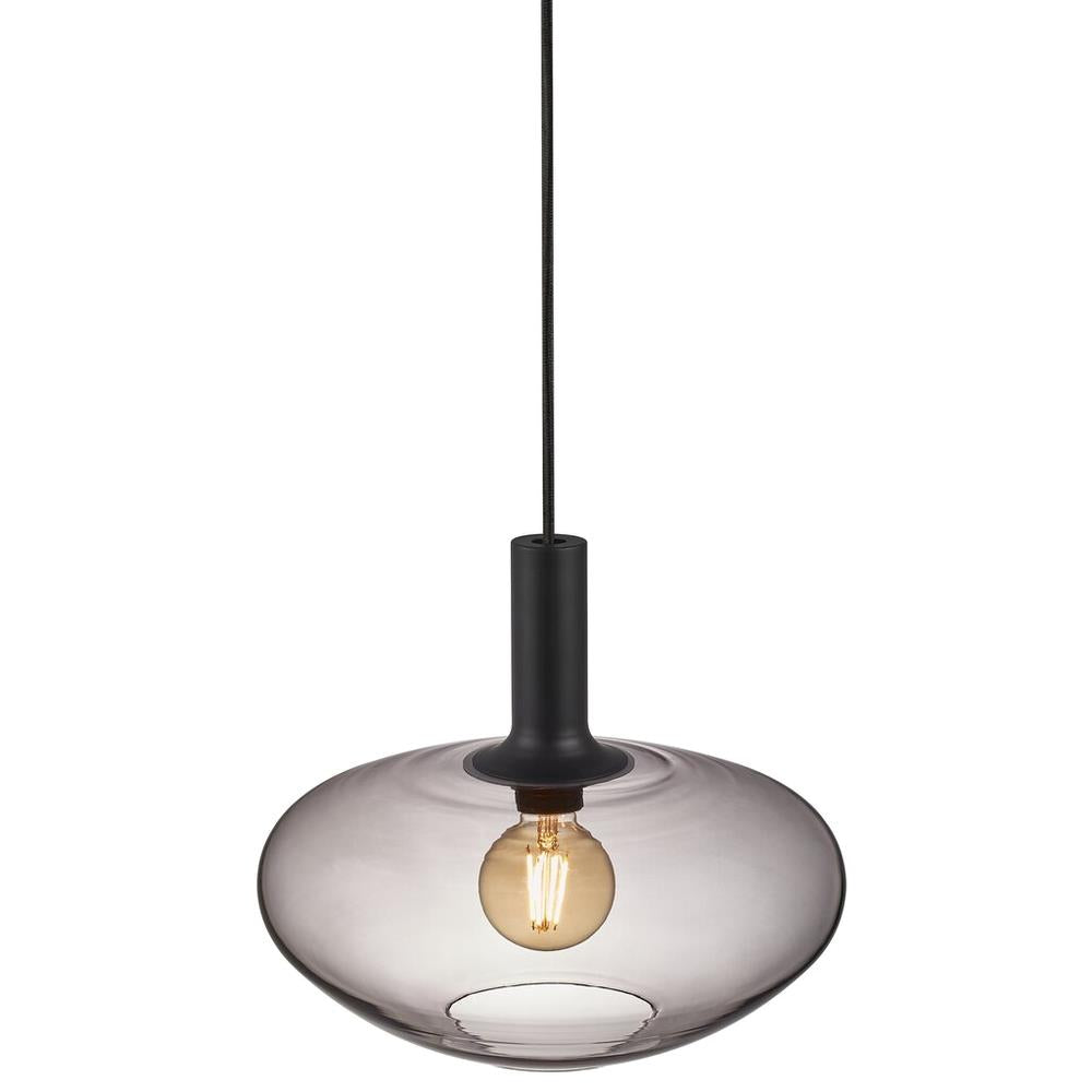 Alton 1 Light Pendant Large Black / Smoke - 48973047