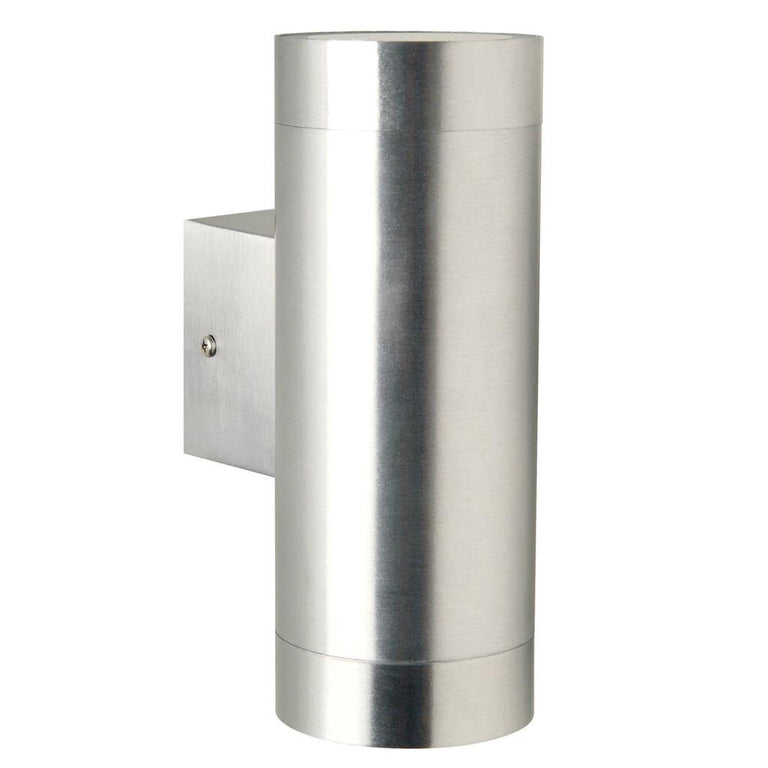 Tin Maxi 240V GU10 Up & Down Wall Pillar Light Stainless Steel - 21519934