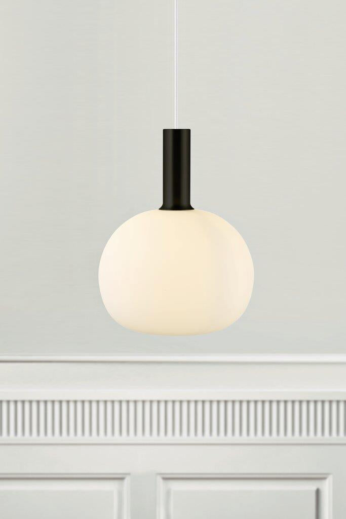 Alton 1 Light Pendant Medium Brass / Black / Opal - 47313001
