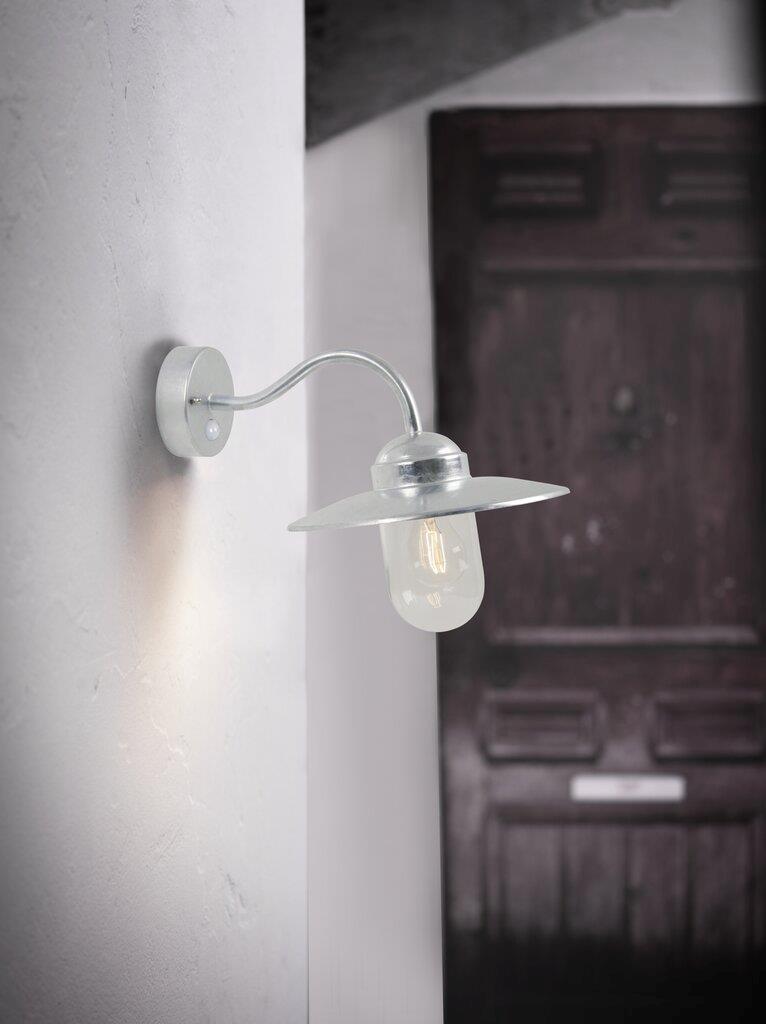 Luxembourg 1 Light Wall Light with Sensor Galvanized - 22661031
