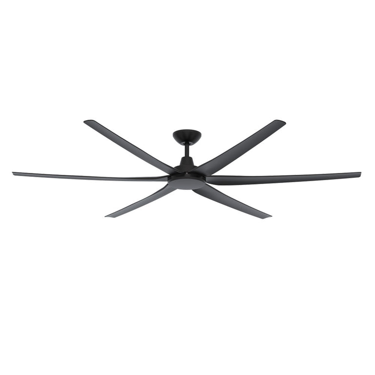 Glide 80" DC 6 Blade Ceiling Fan Black - 60157