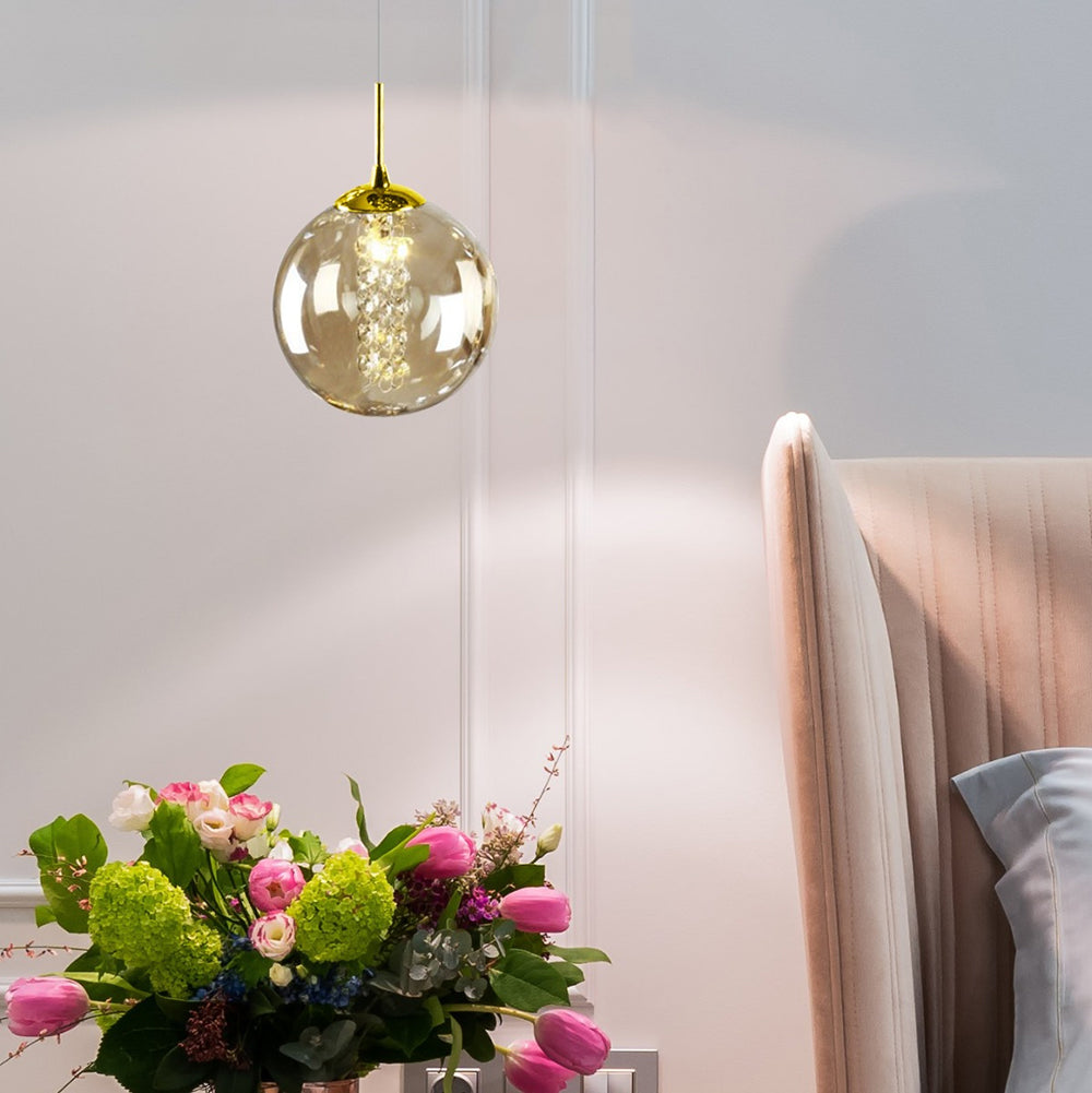 Bubbles 1 Light Pendant Gold / Cognac