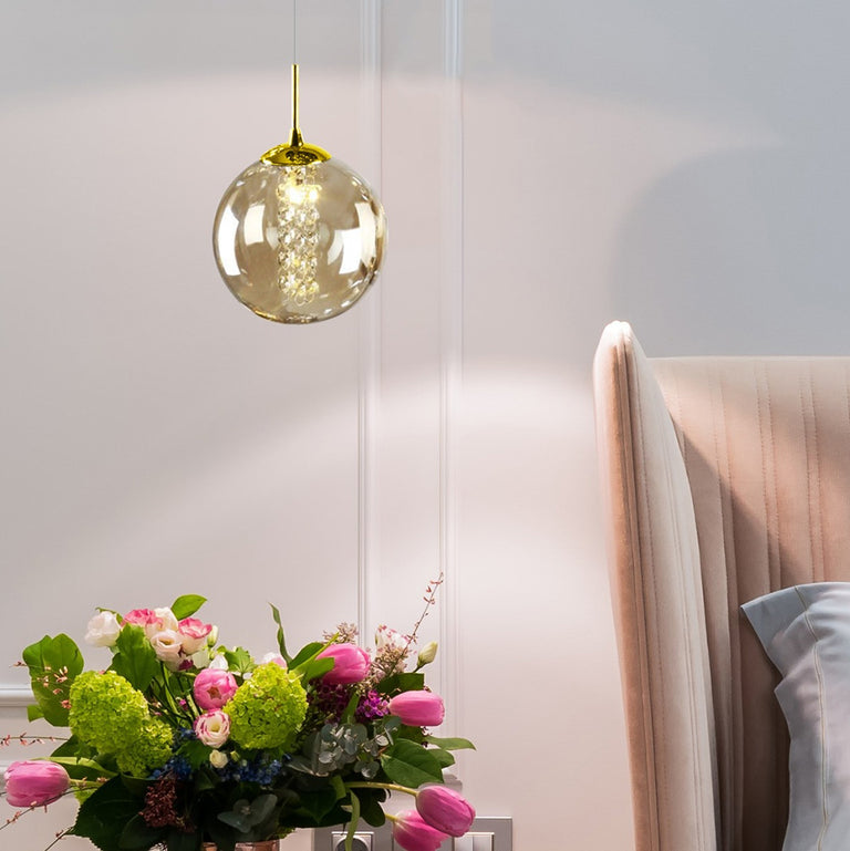 Bubbles 1 Light Pendant Gold / Cognac