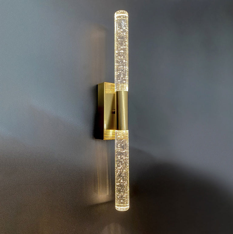Raindrop 2 Light LED Wall Light Gold
