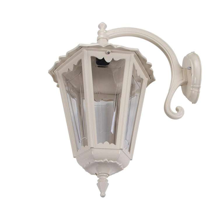Chester Curved Arm Downward Wall Light Large Beige - 15103