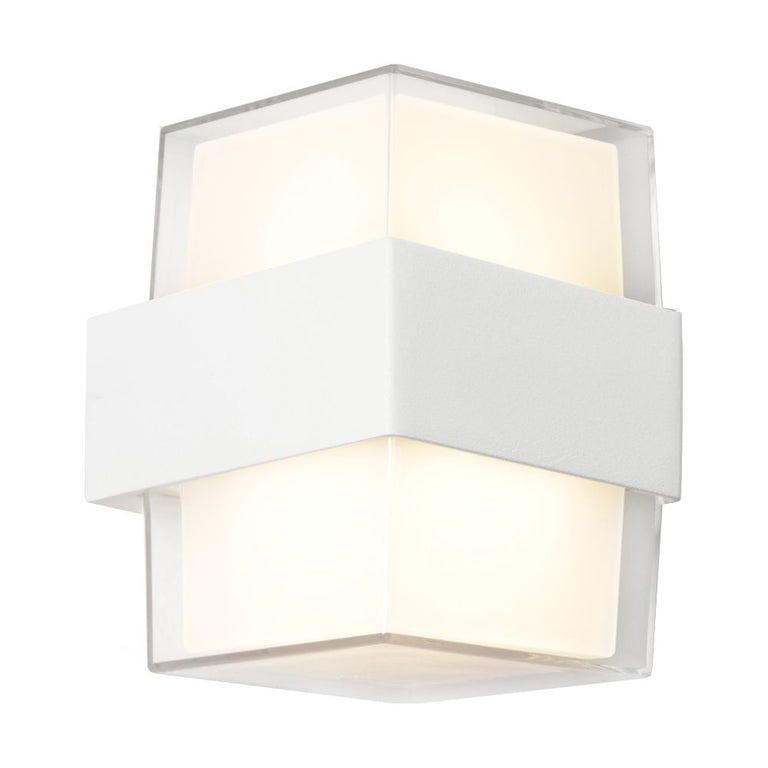 Haast Outdoor 10W LED Wall Light White / Tri-Colour - HAAS2EWHT