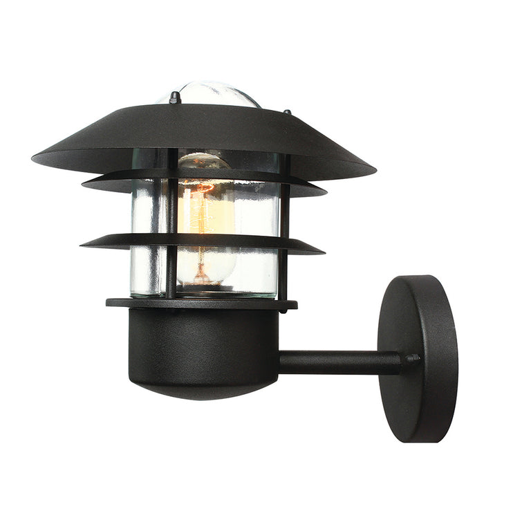 Helsingor Wall Lantern Black - HELSINGOR-BK
