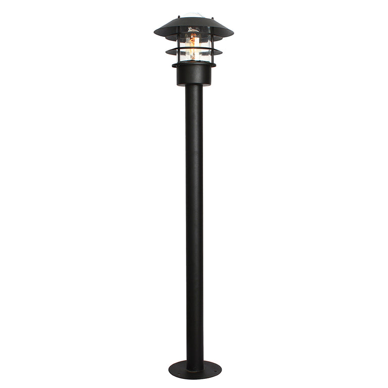 Helsingor Bollard Lantern Black - HELSINGOR-BOL-BK