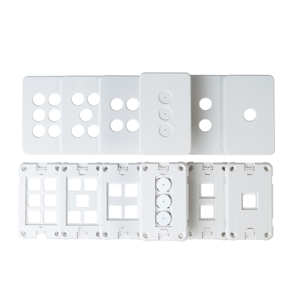 Pixie Ambience 2 Gang Wall Plate Only White - SWP2