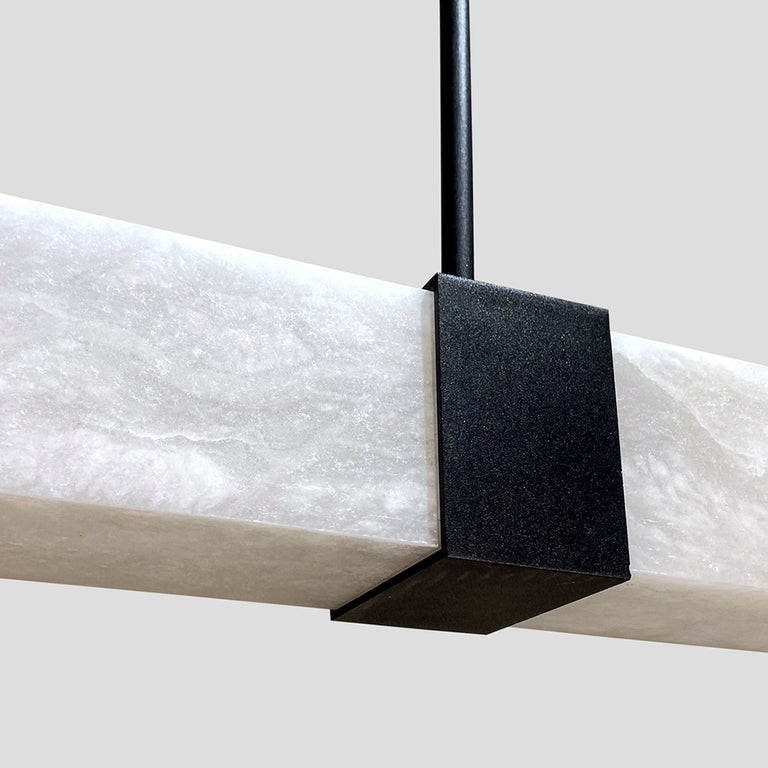 Panish Square 1500mm Pendant Black / Warm White