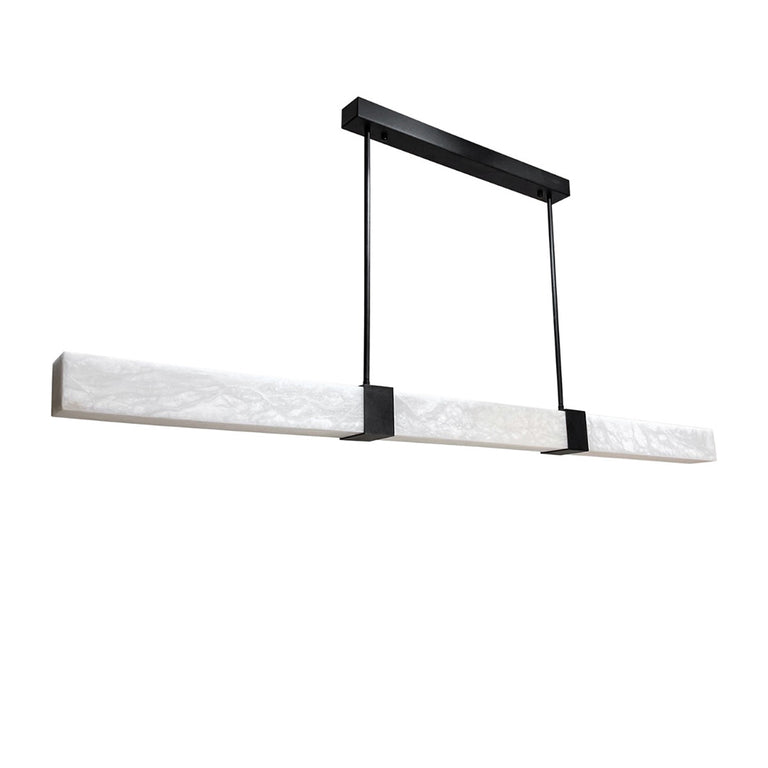 Panish Square 1500mm Pendant Black / Warm White