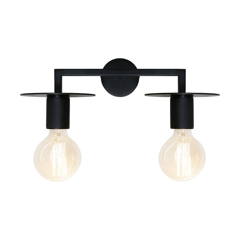 Inka 2 Light Wall Light Black - INKA2WBLK