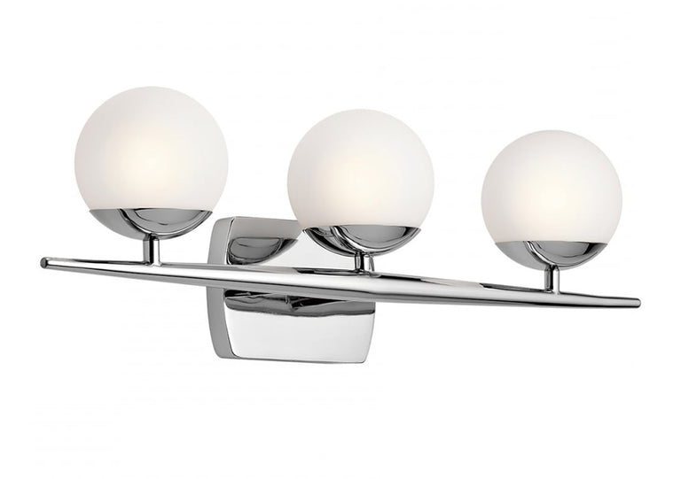 Jasper 10.5W LED Triple Bathroom Wall Light Polished Chrome / Warm White - KL/JASPER3/BATH