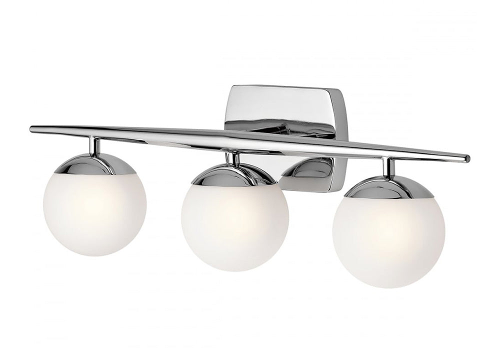 Jasper 10.5W LED Triple Bathroom Wall Light Polished Chrome / Warm White - KL/JASPER3/BATH