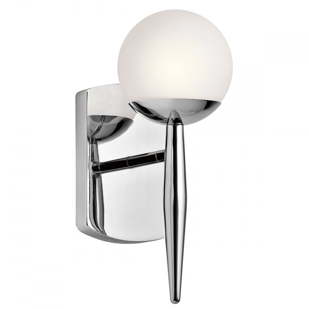 Jasper 3.5W LED Single Bathroom Wall Light Polished Chrome / Warm White - KL/JASPER1/BATH