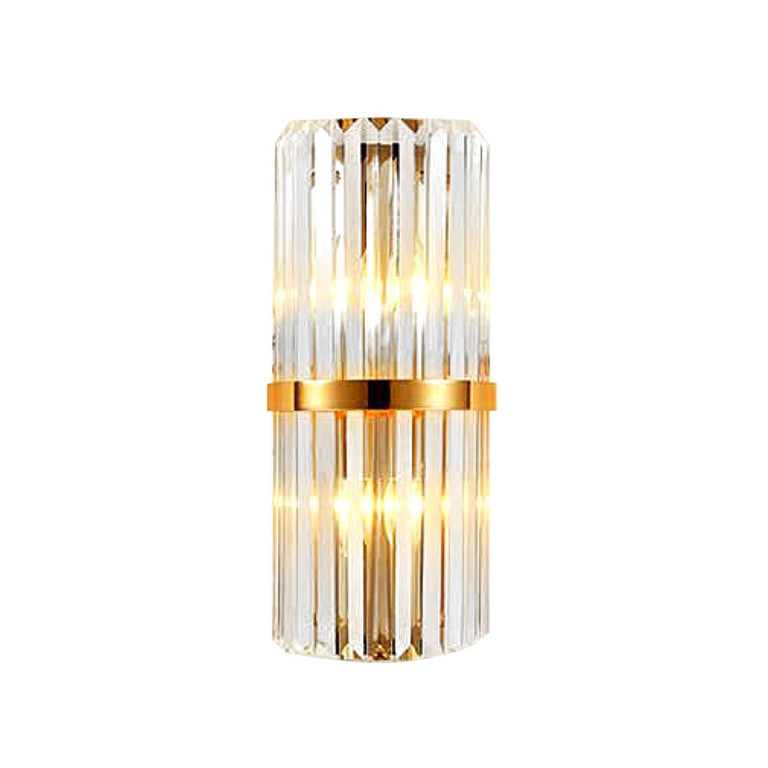 Jasper 2 Light Crystal Wall Light Gold