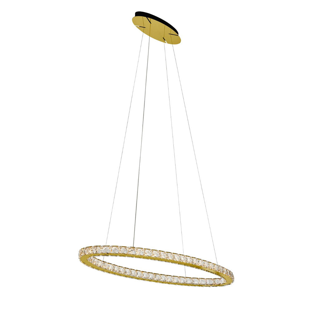 Jewel Crystal 1500 LED Pendant Gold / Tri-Colour