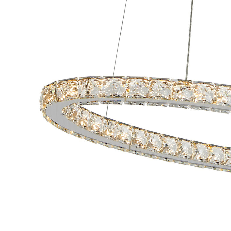 Jewel Crystal 1500 LED Pendant Chrome / Tri-Colour