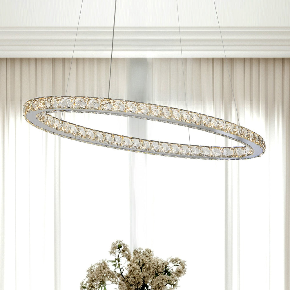 Jewel Crystal 1500 LED Pendant Chrome / Tri-Colour