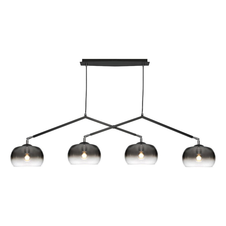 Jordet 4 Light Pendant Black - JORD4P