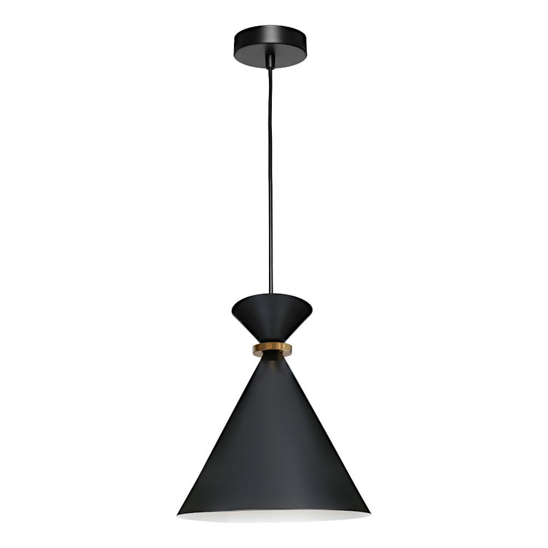 Julia Small 1 Light Pendant Black - JULI1PSBLK