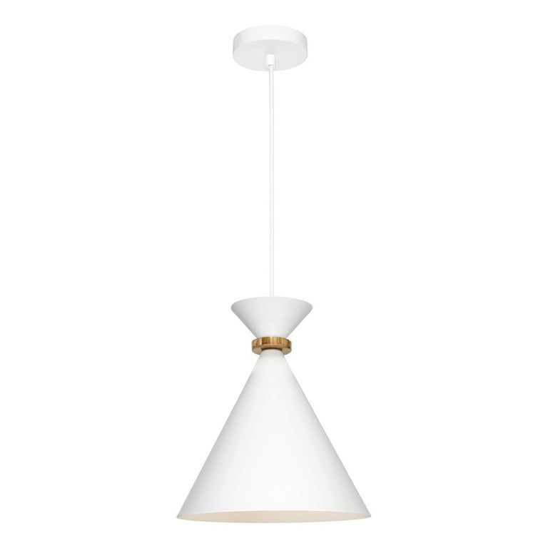 Julia Small 1 Light Pendant White - JULI1PSWHT