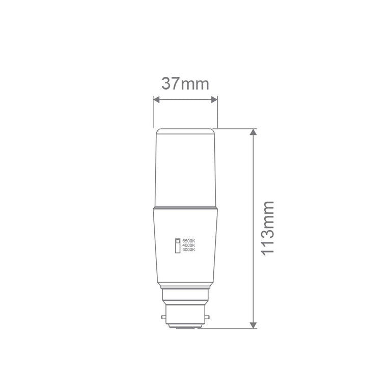 Key T40 Tubular 8W LED BC Dimmable Globe / Tri-Colour - 65120