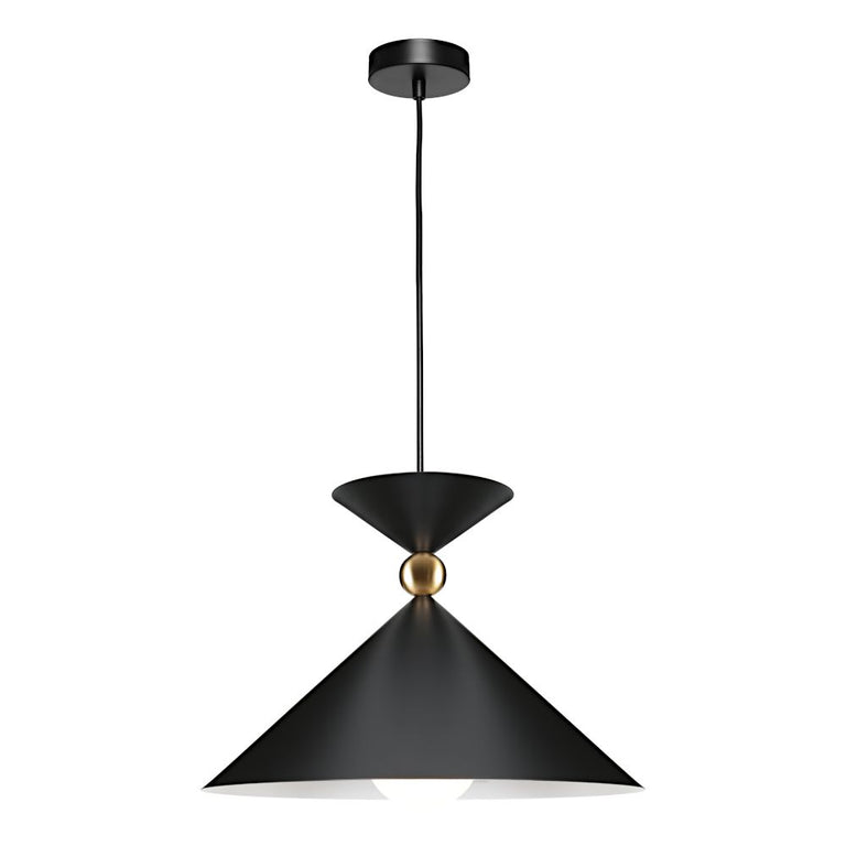 Krissy Large 1 Light Pendant Black - KRISS1PLBLK