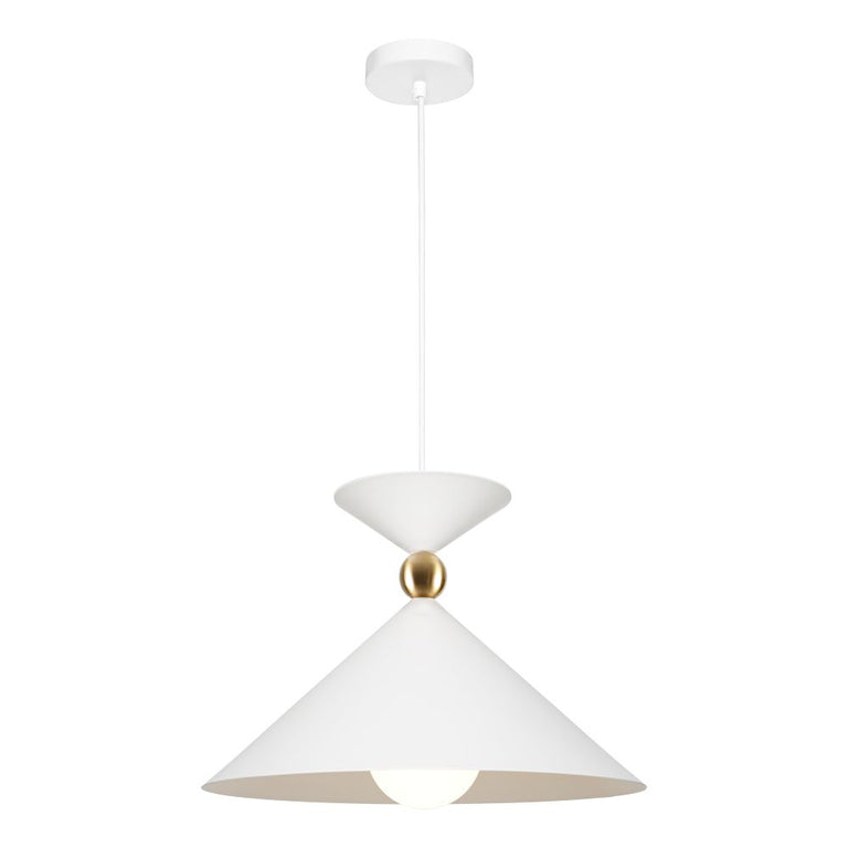 Krissy Large 1 Light Pendant White - KRISS1PLWHT
